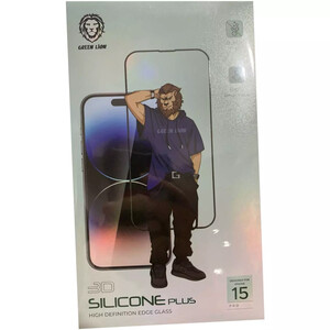 بهترین گلس سه بعدی با حاشیه سیلیکونی نازک و خمید آیفون 15 پرو موکوسون