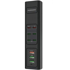 پاورهاب و شارژر رومیزی 9 پورت 85 وات پورودو PD-FWCH031-BK