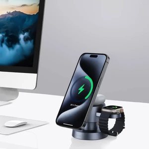 بهترین هولدر شارژر وایرلس مگ سیف چهار کاره لِوِلو با قابلیت هولدر رومیزی و چراغ خواب