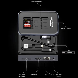 خرید هاب شارژر تایپ‌ سی چند پورت و داک نظم دهنده لوازم جانبی چندمنظوره لِوِلو