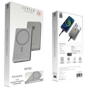 پاوربانک وایرلس 15 وات و تایپ سی 20 وات لِوِلو