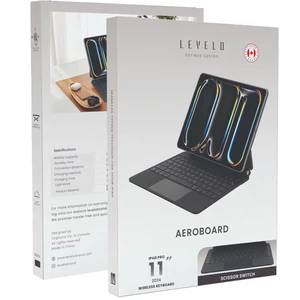 کیفیت کاور چرمی کیبورد بی سیم تاچ پد دار دیجیتالی آیپد پرو 11 اینچ 2024 لِوِلو