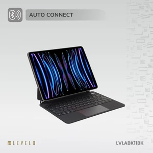 کاور چرمی کیبورد بی سیم تاچ پد دار دیجیتالی آیپد پرو 11 اینچ 2024 لِوِلو