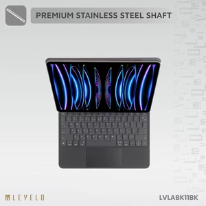 برترین کاور چرمی کیبورد بی سیم تاچ پد دار دیجیتالی آیپد پرو 11 اینچ 2024 لِوِلو