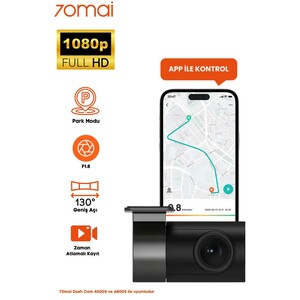 دوربین عقب ثبت وقایع خودرو شیائومی RC06 سازگار با دوربین داخل ماشین 70mai A500S/A800/A800S