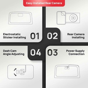 دوربین عقب ثبت وقایع خودرو شیائومی RC06 سازگار با دوربین داخل ماشین 70mai A500S/A800/A800S