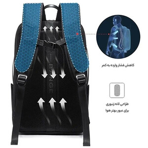 قیمت کوله پشتی مسافرتی لپ تاپ 15.6 اینچ یو اس بی دار 54 لیتر بنج