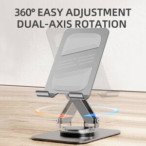 فروش پایه نگهدارنده تبلت تاشو چرخشی 360 درجه راک