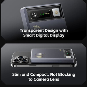 خرید پاوربانک مغناطیسی  10000  با طراحی رترو به همراه رادیو راک