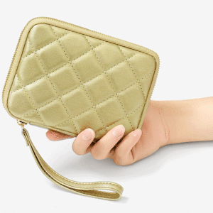 کیف پول ساده زنانه با طراحی لوزی