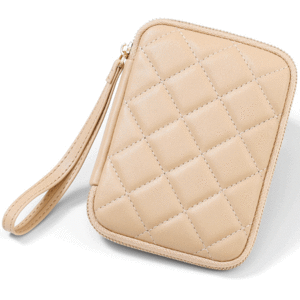 کیف پول صورتی ساده زنانه با طراحی لوزی