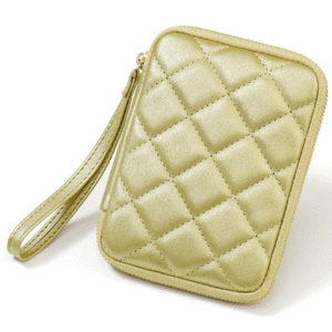 کیف پول نقره ای ساده زنانه با طراحی لوزی