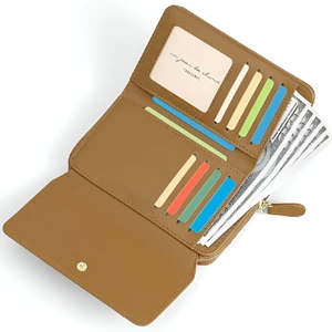 خرید کیف پول زنانه چرمی بزرگ زیپدار تائومیک‌میک