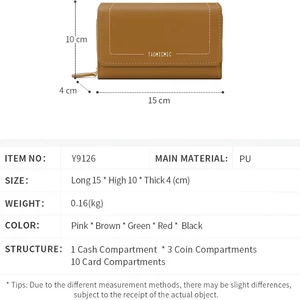 کیف پول زنانه چرمی بزرگ زیپدار تائومیک‌میک