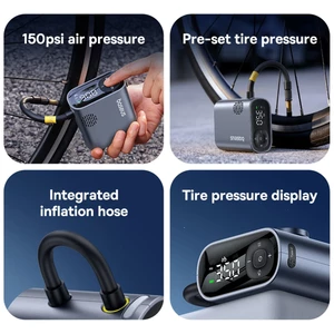 برترین پمپ باد دوچرخه و موتور با چراغ قوه بیسوس