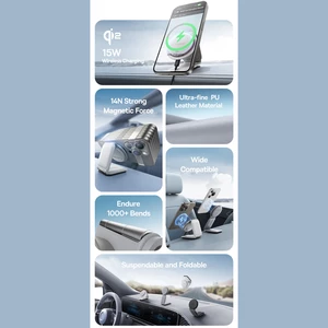 هولدر شارژر وایراس مگنتی مگ سیف چرخشی تاشو بیسوس