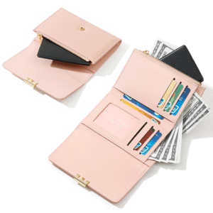 فضای داخلی کیف پول زنانه با جا کارتی
