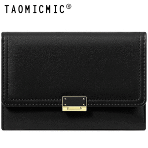 کیف پول زنانه رنگ مشکی با طراحی مدرن