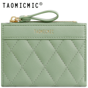 کیف پول زنانه رنگ سبز با طراحی ساده