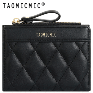 کیف پول زنانه رنگ مشکی با طراحی ساده