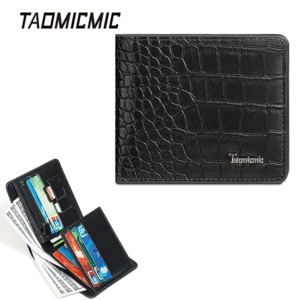 کیف پول چرم مصنوعی با جای سکه زیپ‌دار