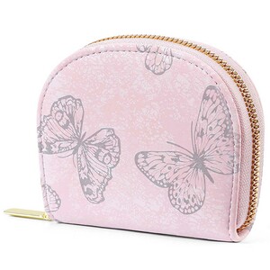 کیف پول صورتی زنانه مدل پروانه‌ای