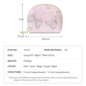 مشخصات کیف پول زنانه با طرح پروانه تائومیک میک