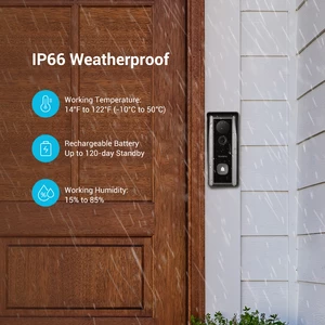 بهترین زنگ درب خانه ویدیویی وایرلس آیفون تصویری هوشمند بی‌سیم بلورمز