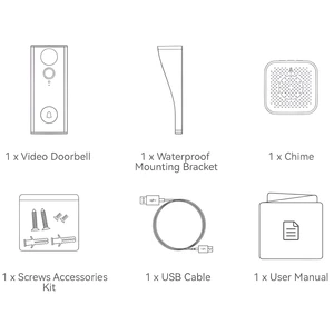 زنگ درب خانه ویدیویی وایرلس آیفون تصویری هوشمند بی‌سیم بلورمز