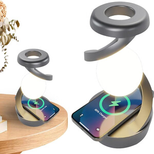 فروش چراغ خواب طرح کره چرخشی و شارژ وایرلس