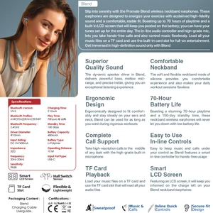 هندزفری ورزشی دیجیتالی رم خور دور گردنی پرومیت