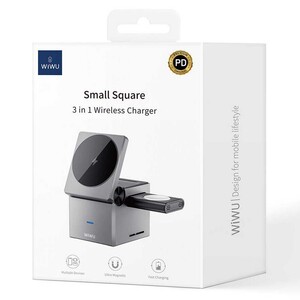 شارژر بی‌سیم رومیزی 15 وات گوشی، ایرپاد و اپل واچ ویوو