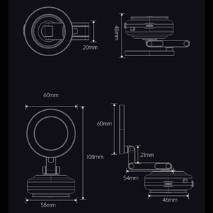 هولدر مکشی مگنتی شارژی با چرخش 360 درجه چندکاره بونروی