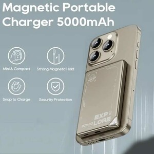 پاوربانک مگ‌سیف 5000 میلی‌آمپر 15 وات و تایپ سی 20 وات ویوو