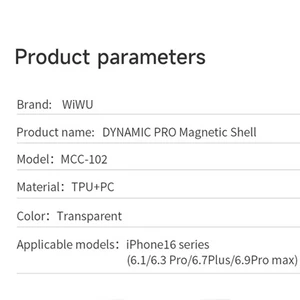 قاب مگ‌سیف شفاف آیفون 16 ویوو MCC-102