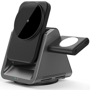 شارژر بی سیم رومیزی 15 وات گوشی، ایربادز و اپل‌واچ ویوو Wi-W018