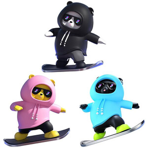 دکوری خودرو خرس اسکیت سوار