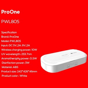 شارژر وایرلس و ضدعفونی کننده گوشی پرووان