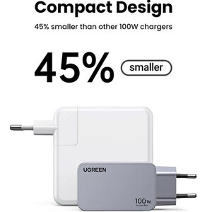 فروش شارژر دیواری تایپ سی و یو‌اس‌بی 100 وات یوگرین