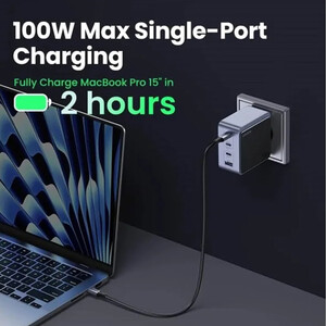 خرید شارژر دیواری تایپ سی و یو‌اس‌بی 65 وات یوگرین