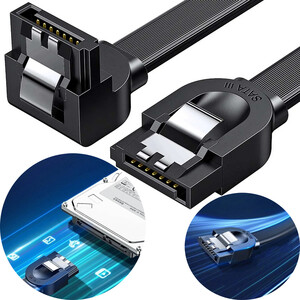 کابل دیتای هارد SATA3.0 نیم متری یوگرین UGREEN US217 30797 - زانویی 90 درجه