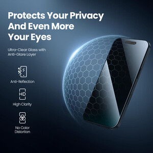 خرید گلس حریم شخصی آیفون 17 پرو نیلکین همراه با کیت نصب