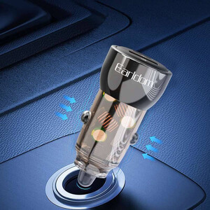 شارژر فندکی فست شارژ تایپ سی و یو اس بی خودرو 30 وات ارلدام