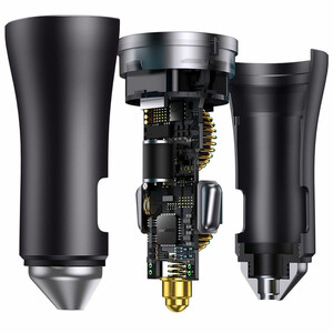 شارژر فندکی فست شارژ ماشین تایپ‌سی و یواس‌بی 40 وات بیسوس