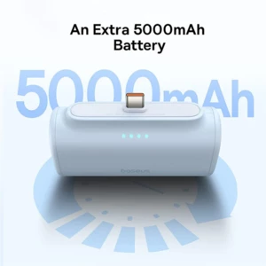 خرید پاوربانک کپسولی 5000 میلی آمپر 20 وات تایپ سی بیسوس