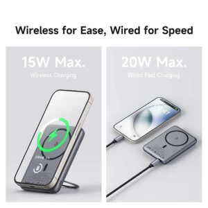 فروش پاور بانک وایرلس مگنتی 20 وات 5000  مک دودو