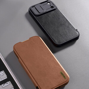 قاب کلاسوری چرمی آیفون 17 پرومکس نیلکین