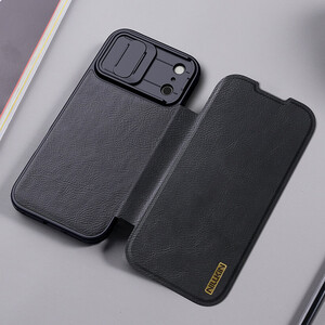 خرید قاب کلاسوری چرمی آیفون 17 پرومکس نیلکین