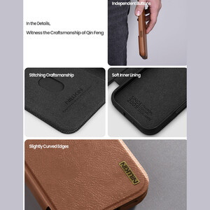 بهترین قاب کلاسوری چرمی آیفون 17 پرومکس نیلکین