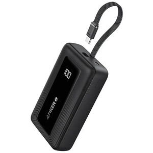 پاوربانک 20000 تایپ‌سی و USB توان 30 وات انکر Anker Zolo A1689 با کابل USB-C متصل